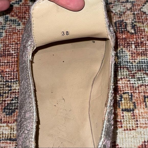 Free People Anthropologie silver Loafer 38 - Picture 13 of 14